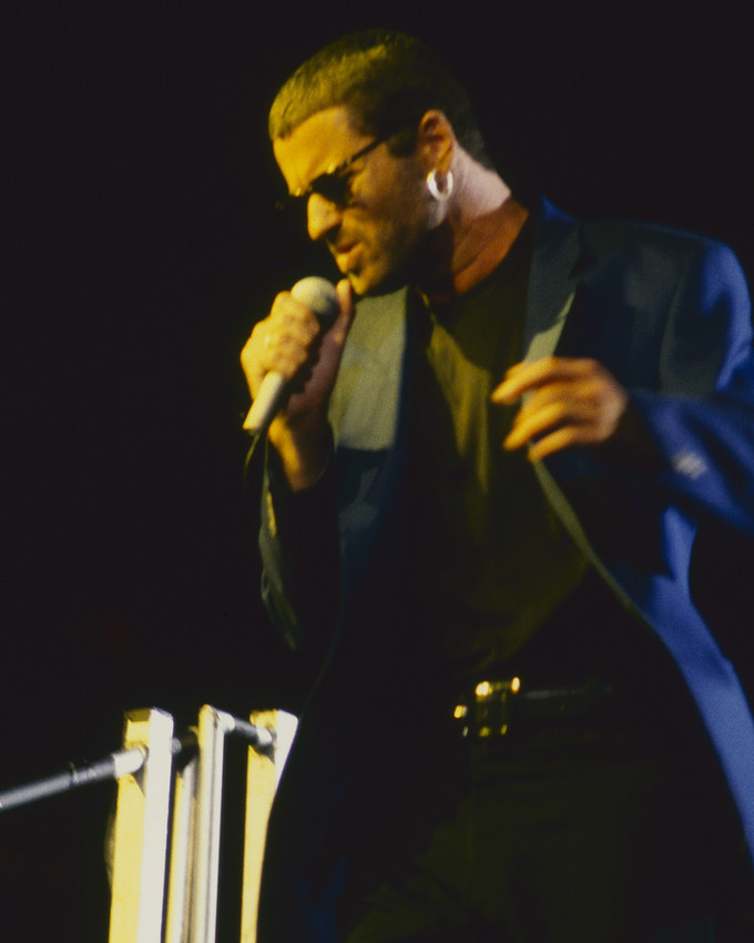 Primary image for George Michael Classic 1980's on Stage Performing 16x20 Canvas