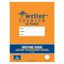 Writer Premium Dot Thirds Writing Book w/ Turtle Margin 24mm - £22.92 GBP