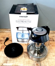 Chefman Electric Glass Kettle LED Indicator Lights - Model RJ11-17-TI - £39.95 GBP