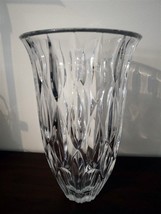 Large 11&quot; WATERFORD Crystal Glass Trumpet Shaped Vase c1980&#39;s - £137.65 GBP