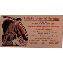 Vintage 1920s Catholic Order of Forresters Fraternal Group Advertising B... - $11.30