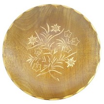 Swiss Walter Stahli Wood Edelweiss Cuendet Rotating Trinket Dish Musical Vintage - £22.34 GBP