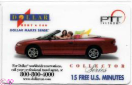 Phonecard Collector Dollar Rent Convertible Car Sammler Telefonkarte Cab... - £3.97 GBP