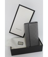 New Gucci GG Signature Continental Grey Leather Wallet Clutch Bag - €593,39 EUR