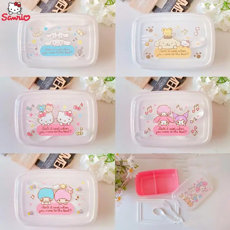 Sanrio Kuromi Hello Kitty Pochacco Little Twinstars Plastic Crisper Box Student - £13.44 GBP