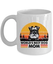 World&#39;s Best Puppy Schnauzer Dog Mom Coffee Mug 15oz Ceramic Gift For Dogs Lover - £15.73 GBP