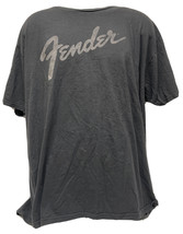 Fender Men&#39;s Gray Cotton Plain T-Shirt Size 2XL - £10.10 GBP