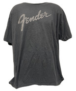 Fender Men&#39;s Gray Cotton Plain T-Shirt Size 2XL - £10.08 GBP