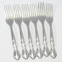Wm Rogers Royal Manor Dinner Forks 7&quot; Stainless Lot of 6 - £15.65 GBP
