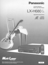 Panasonic LX-H680U Laser Disc Player Owners Instruction Manual - £16.61 GBP