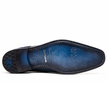 Merida Caiman and Lizard Dress Derby's Tasseled Laces Shoes Navy image 5