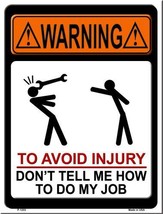 To Avoid Injury Metal Novelty Parking Sign - £17.54 GBP
