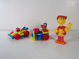 2 Jim Henson Sesame Street Elmo Die-Cast Vehicles + 3.25&quot; Cowboy Big Bir... - £3.90 GBP