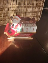 Santa Porcelain In His Sleigh Christmas Countdown Yankee candle holder - £27.49 GBP