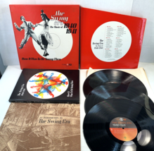 The Swing Era Music of 1940-41 Vinyl Record Box Set x3 Hard Cover Book &amp; Booklet - $38.79