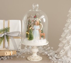 13.5&quot; Illuminated Scenes Under Glass by Valerie in White Angel - £78.57 GBP