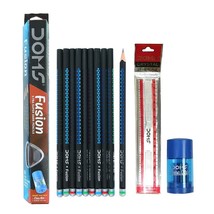 DOMS Fusion Pencil - X-Tra Super Dark Pencil, 10Pcs (1 SET) - £3.40 GBP