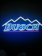 New Busch Beer Mountain Real Glass Handmade Neon Sign 17&quot;x14&quot; - $132.99