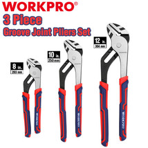 WORKPRO 3 Piece Groove Joint Pliers Set 12/10/8 Inch Adjustable Water Pu... - £45.02 GBP