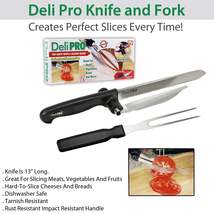 Deli Pro Knife and Fork with Slicing Guide - $19.99