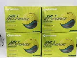 4 Boxes: TaylorMade Soft Response Yellow Golf Balls, 4 Dozen Balls, 48 New Balls - £62.82 GBP