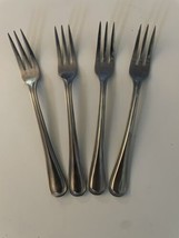 International Silver Edgebrook Stainless Steel Lot of 4 Cocktail Forks - $18.69