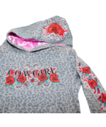 COWGIRL HARDWARE Girls Western Hoodie leopard print w Roses sz XS, 5 - £19.45 GBP