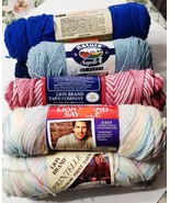 Vintage Yarn Mixed Lot of 10 Caron Sayelle, Lion Brand Many Colors &quot;Bran... - £27.21 GBP