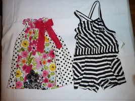 BABY GIRL SPRING SUMMER CLOTHES LOT AMY COE IRIS &amp; IVY DRESS ROMPER 6-9-12 - $19.79