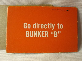 1963 Combat! tv series Board Game Piece: &#39;Go To Bunker B&#39; Red Card - £1.59 GBP