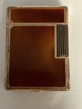 S.T.Dupont Paris Brown Lacquer Gold Plated 1.75”X1.25”X.5” Lighter Parts/Repair - £153.08 GBP