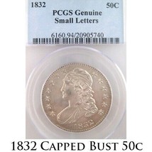 1832 50C Mancheron Buste Demi Dollar Classé Par PCGS Comme Véritable Pet... - $1,871.10