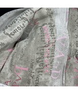 6 Yards Of Fabric Sage Green W/ Writing 54” Wide  - $32.49 CAD