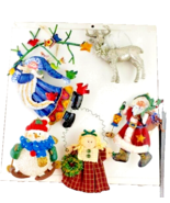 Christmas Ornaments Lot of Five Holiday Decorations - £15.81 GBP