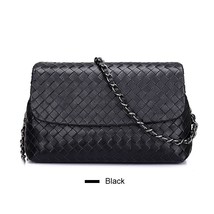 Women&#39;s Shoulder Bag Brand 100% Sheep Leather Messenger Bag Hand-Woven Stylish E - £126.55 GBP