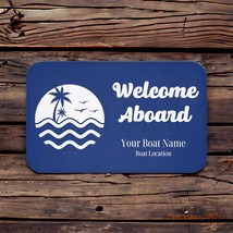Custom Welcome Aboard Boat Mat Nautical Boat for Yacht Owners Decoration Gift - £25.06 GBP+