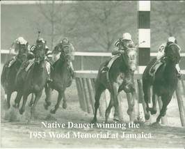 1953 - NATIVE DANCER winning the Wood Memorial at Jamaica - 10&quot; x 8&quot; - £15.98 GBP