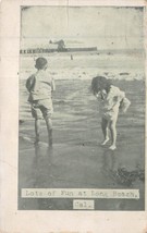 Lungo Spiaggia California ~ Bambini Su Beach-Lots Of Fun ~1913 Rieder Ed. - £7.05 GBP