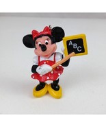 Vintage Disney Minnie Mouse Teaching 2.25&quot; Christmas Ornament - $20.19 CAD