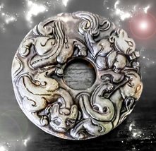 HAUNTED CARVED ASIAN DRAGON AMULET POWER MONEY PROTECTION MAGICK 7 SCHOL... - $86.33