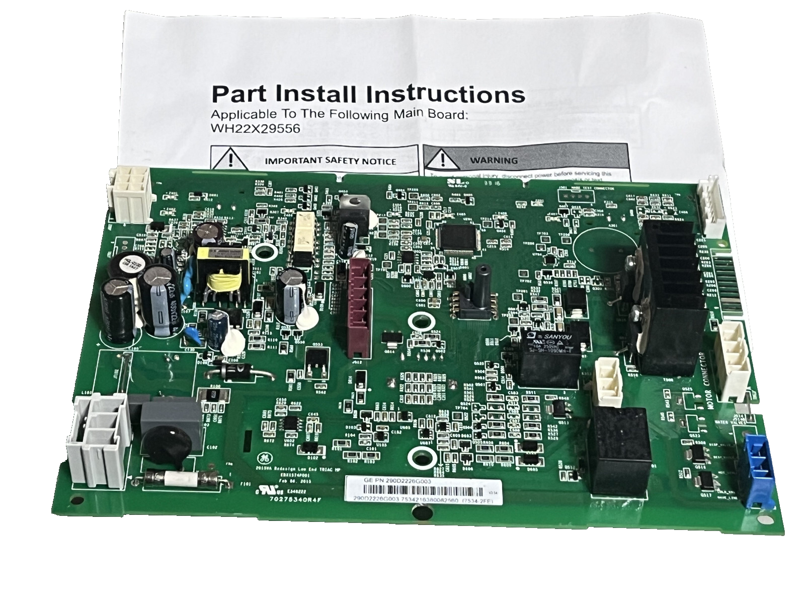 Genuine  GE Washer Electronic Control Board 290D2226G003 WH22X29556 - $110.99