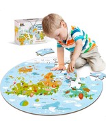 Floor Puzzles For Kids Ages 3-5 4-8, Toddlers Wooden Jigsaw Puzzles, Rou... - £32.41 GBP