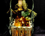 Wine Bottle Light / Nightlight / metal and wood basket Black Mountain Vi... - $8.91