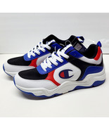 New Champion Men&#39;s 93Eighteen Block CPS10305M Red Blue White Athletic Sh... - $57.06 CAD