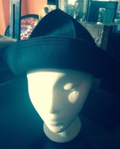 Unbranded Black Felt Buckle Hat w/ Silver Buckle Detail SZ S EUC - £36.34 GBP