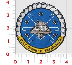 4&quot; Navy Uss Dwight D Eisenhower CVN-69 Military Naval Ship Embroidered Patch - £27.90 GBP