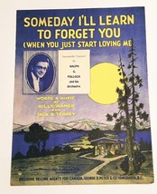 Someday I&#39;ll Learn To Forget You Sheet Music Illustrated by Fons Iannelli  RARE - £15.94 GBP