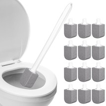 12 Pcs Pumice Stone Toilet Bowl Cleaner With Long Handle Replaceable Pumice Ston - £13.49 GBP