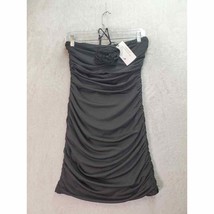 Cotton Candy La Dress Womens Medium Black Cutout Halter Neck Ruched Back Zipper - £22.13 GBP