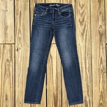 American Eagle AEO Skinny Stretch Low Rise Denim Jeans Womens Size 2 - $18.97